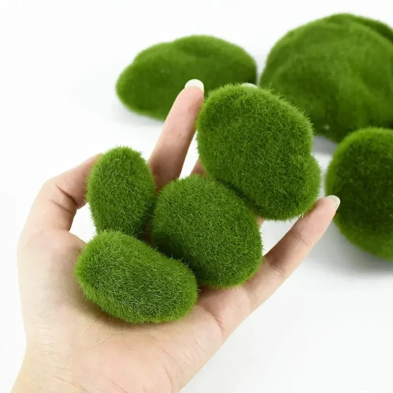 Terrarium Moss Art - 10개입 시뮬레이션 이끼 돌 인공 이끼