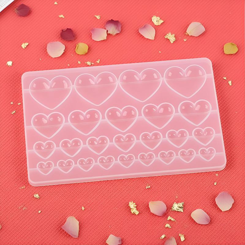 Resin Craft Workshop - 실리콘 몰드 하트 모양 펜던트 3