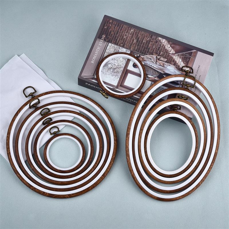 라운드 타원형 나무 색상 자수 후프 프레임 세트 DIY - Wood Ring Blank 리뷰 및 가격