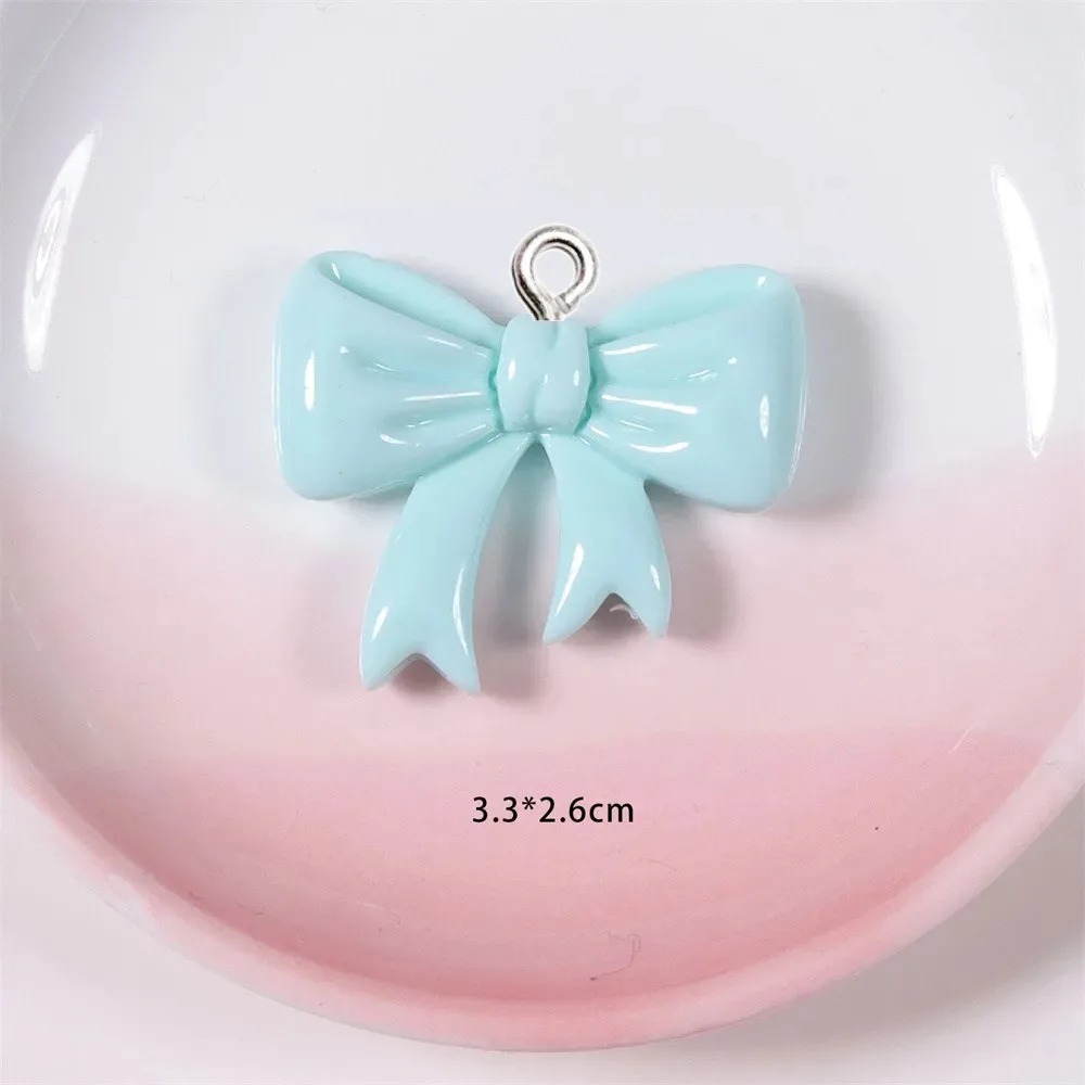 10 조각 캔디 컬러 보우 수지 참 수제 장식품 여성  - Resin Craft Ideas 리뷰 및 가격