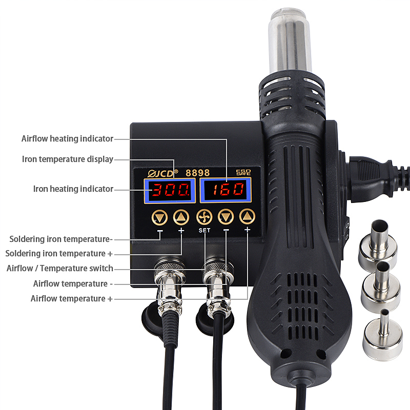 2 in 1 750W 뜨거운 공기 총 LCD 디지털 디 - Heat Gun Small 리뷰 및 가격