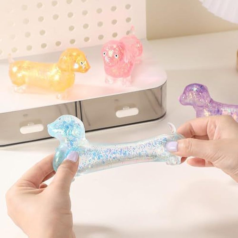 반짝이 닥스훈트 소프트 스트레치 스퀴즈 가젯 반짝이는  - Resin Craft Material 리뷰 및 가격