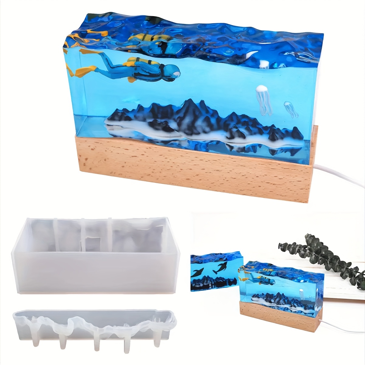 오션 웨이브 레진 몰드 에폭시 레진 물결 무늬 직사각형 - Resin Ocean Wave Mold 리뷰 및 가격