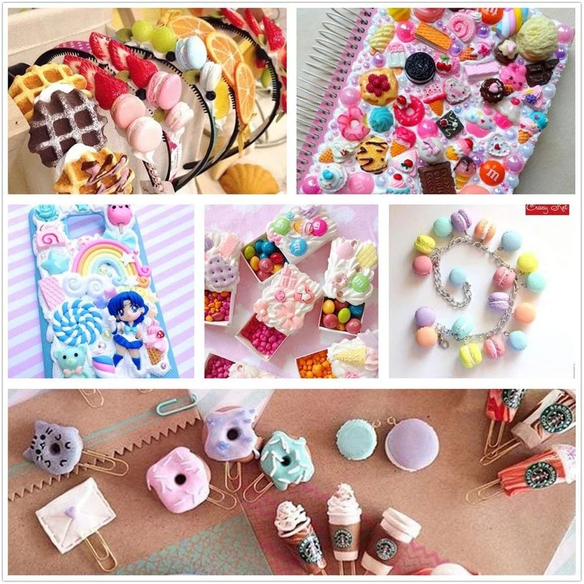 30pcs 무작위 캔디 점액 매력 귀여운 세트 혼합 수 - Resin Craft Material 리뷰 및 가격