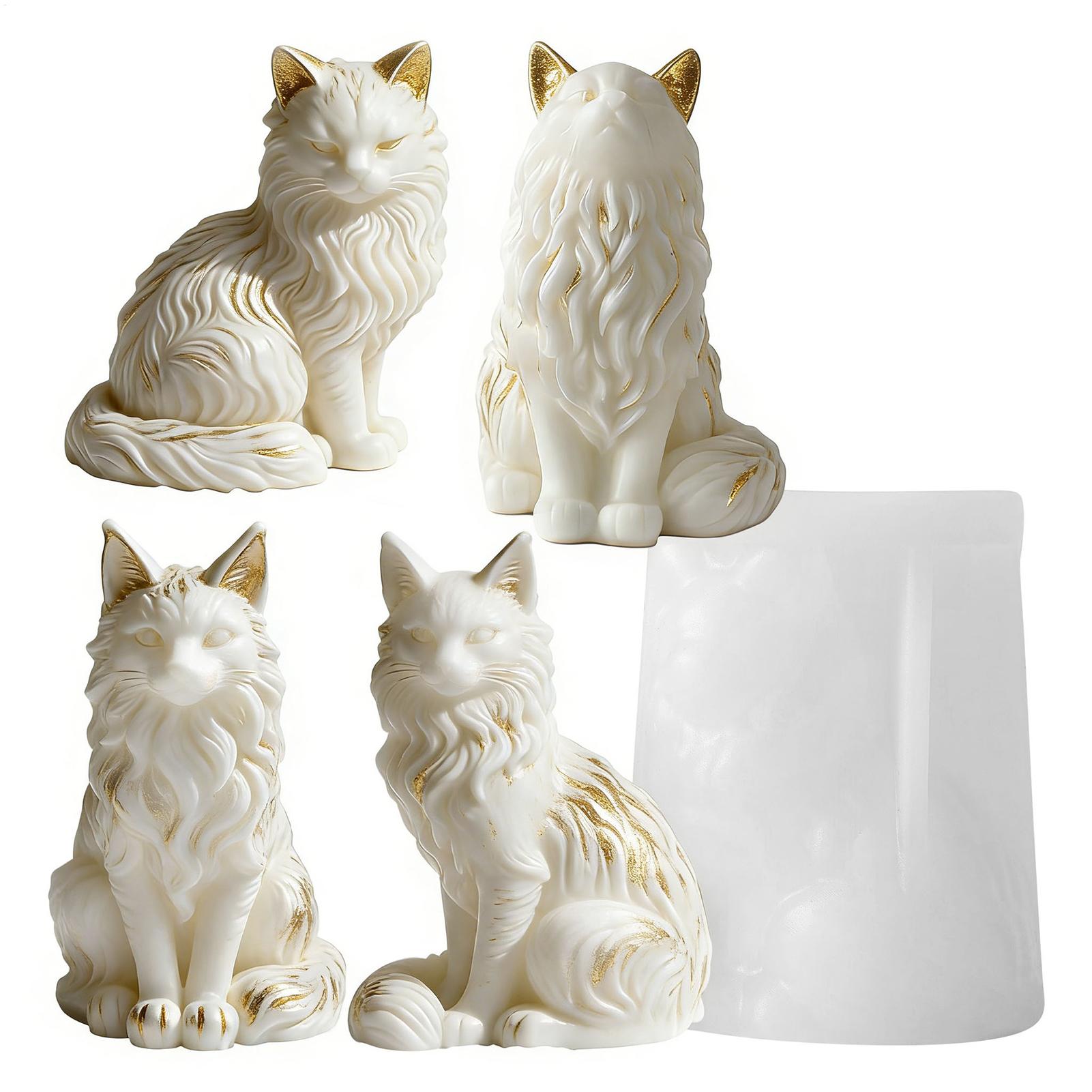 고양이 레진 몰드 |   앉아있는 고양이 모양 콘크리트 - Resin Craft Workshop 리뷰 및 가격