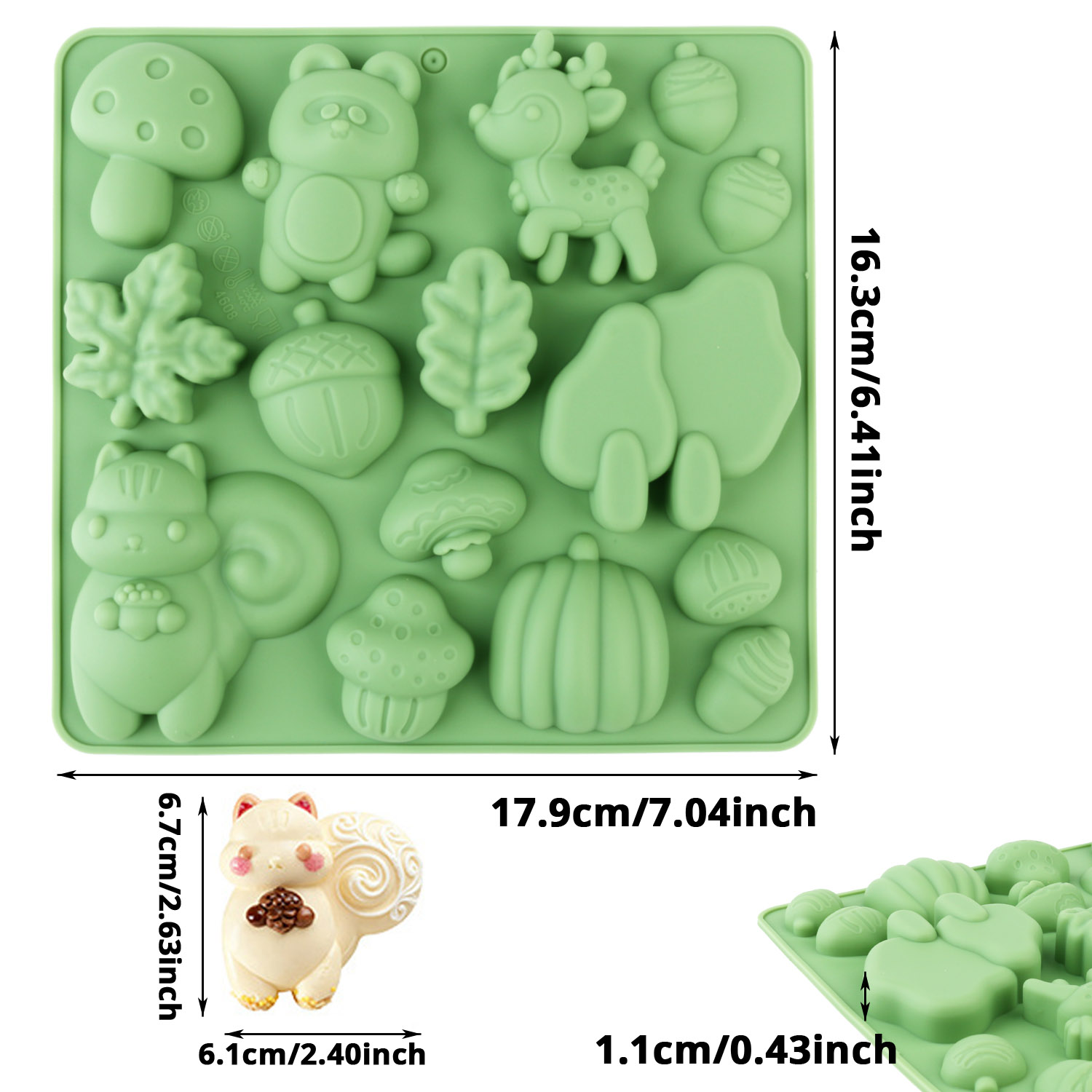 다람쥐와 사슴 등의 동물 모양 실리콘 케이크 몰드, 실 - Resin Craft Material 리뷰 및 가격